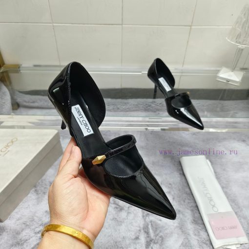 JIMMY CHOO Versatile Charm High Heels, made of brushed leather material to achieve the classlszo288h - Image 9
