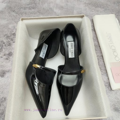 JIMMY CHOO Versatile Charm High Heels, made of brushed leather material to achieve the classlszo288h - Image 10