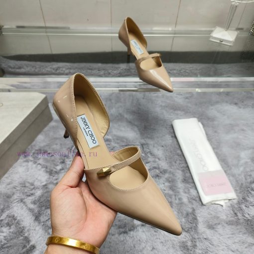 JIMMY CHOO Versatile Charm High Heels, made of brushed leather material to achieve the class1bdexwgm - Image 9
