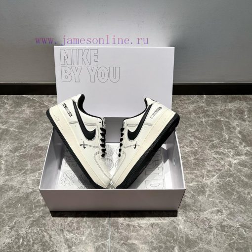 The top of the line Nike Air Force 1 Low 07 x Balenciaga White and Black Double Hook Air Forlknjebxj - Image 6