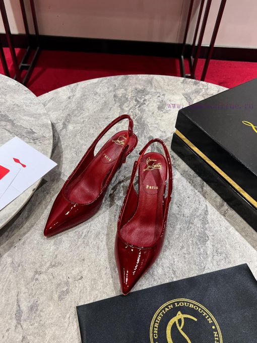 ∙ CL deduction with empty space ∙ ꫛꫀ w ︎ ️This high-heeled shoe is made of black calf leatherfqavdeb - Image 2