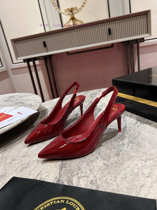 ∙ CL deduction with empty space ∙ ꫛꫀ w ︎ ️This high-heeled shoe is made of black calf leatherfqavdeb - Image 4