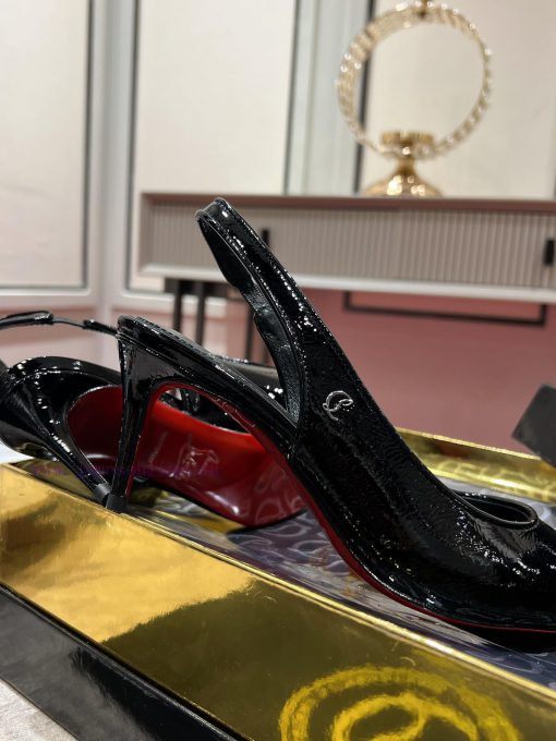 ∙ CL deduction with empty space ∙ ꫛꫀ w ︎ ️This high-heeled shoe is made of black calf leathenh7z5aez - Image 8