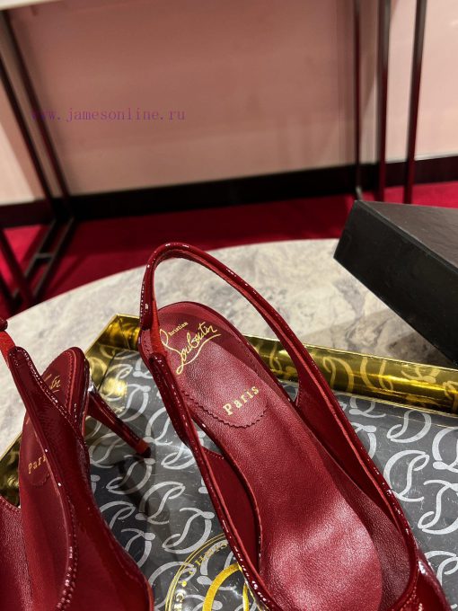 ∙ CL deduction with empty space ∙ ꫛꫀ w ︎ ️This high-heeled shoe is made of black calf leatherfqavdeb - Image 7
