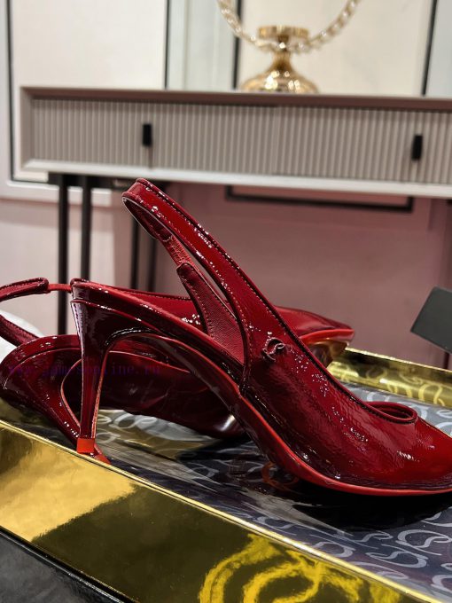 ∙ CL deduction with empty space ∙ ꫛꫀ w ︎ ️This high-heeled shoe is made of black calf leatherfqavdeb - Image 8