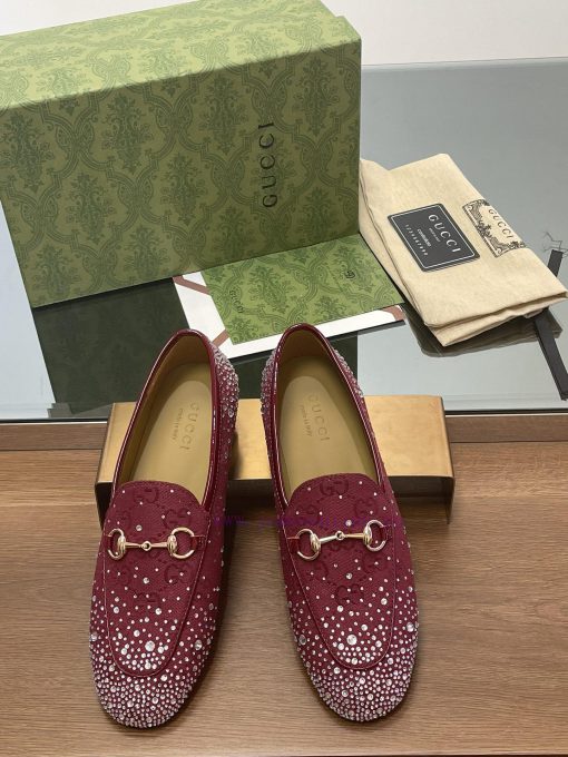 2025 early spring new Gucci Jordaan series multi facet crystal diamond loafers, aiming for t12o72sn6 - Image 2