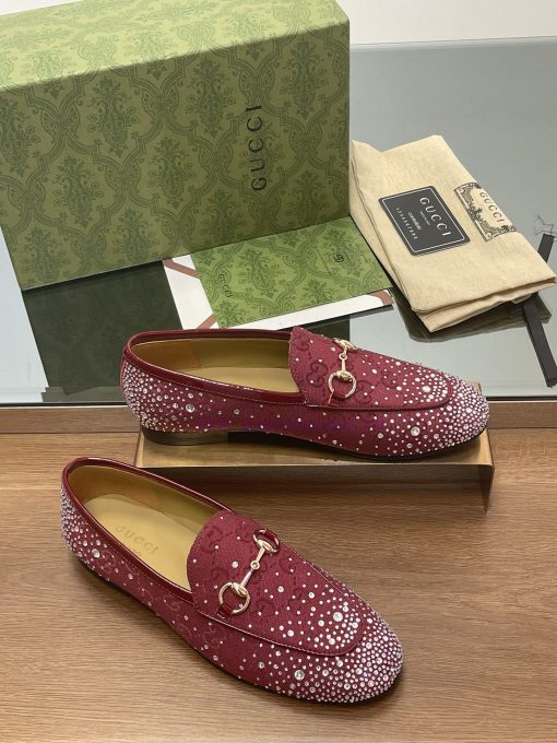 2025 early spring new Gucci Jordaan series multi facet crystal diamond loafers, aiming for t12o72sn6 - Image 3