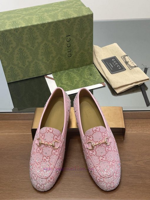 2025 early spring new Gucci Jordaan series multi facet crystal diamond loafers, aiming for t4lsz9nfy