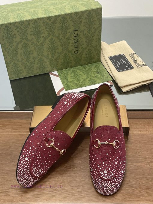2025 early spring new Gucci Jordaan series multi facet crystal diamond loafers, aiming for t12o72sn6 - Image 5