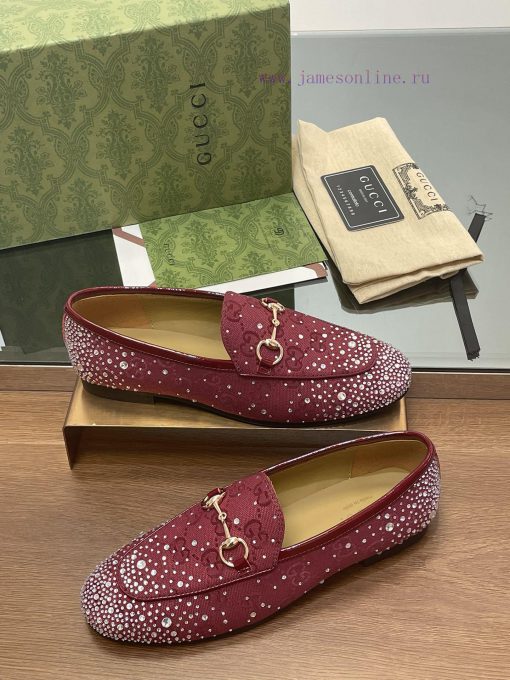 2025 early spring new Gucci Jordaan series multi facet crystal diamond loafers, aiming for t12o72sn6 - Image 6