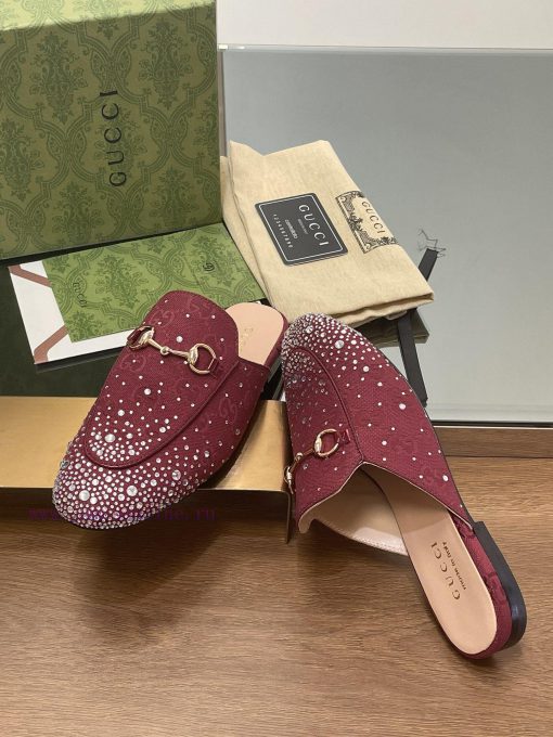 2025 Early Spring New Gucci Jordaan Series Multi faceted Crystal Diamond Le Fu Slippers, Yeag8cd425h - Image 8