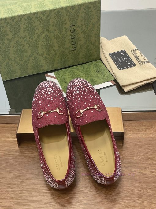 2025 early spring new Gucci Jordaan series multi facet crystal diamond loafers, aiming for t12o72sn6 - Image 8