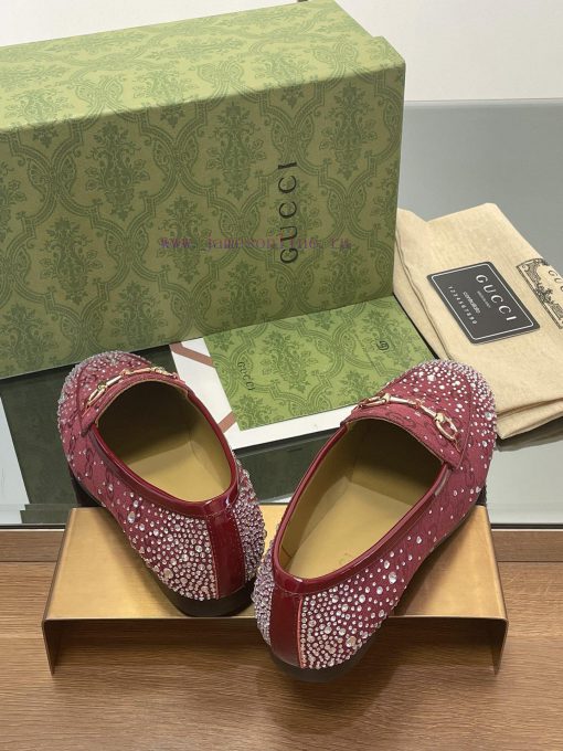 2025 early spring new Gucci Jordaan series multi facet crystal diamond loafers, aiming for t12o72sn6 - Image 9