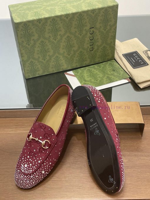 2025 early spring new Gucci Jordaan series multi facet crystal diamond loafers, aiming for t12o72sn6 - Image 10