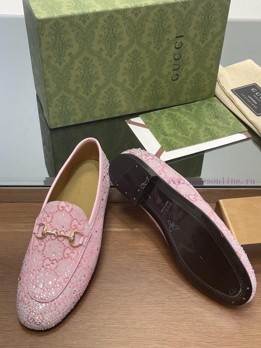 2025 early spring new Gucci Jordaan series multi facet crystal diamond loafers, aiming for t4lsz9nfy - Image 10