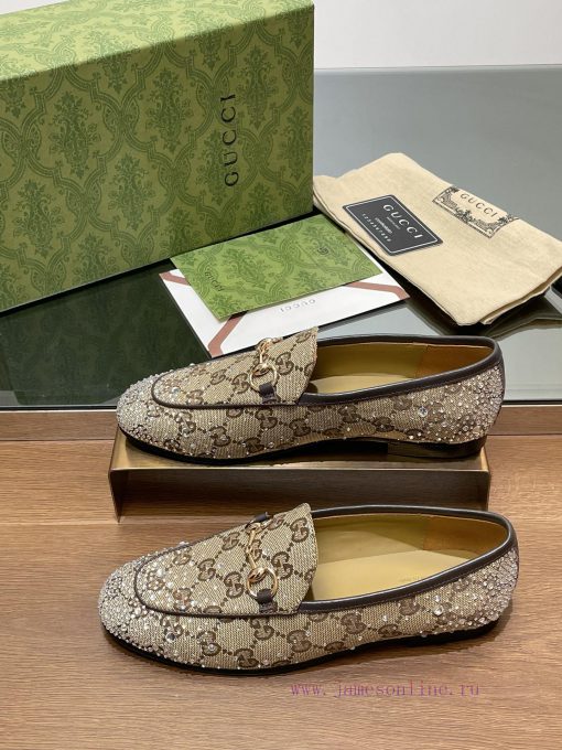 2025 early spring new Gucci Jordaan series multi facet crystal diamond loafers, aiming for ttf5znh5v - Image 4