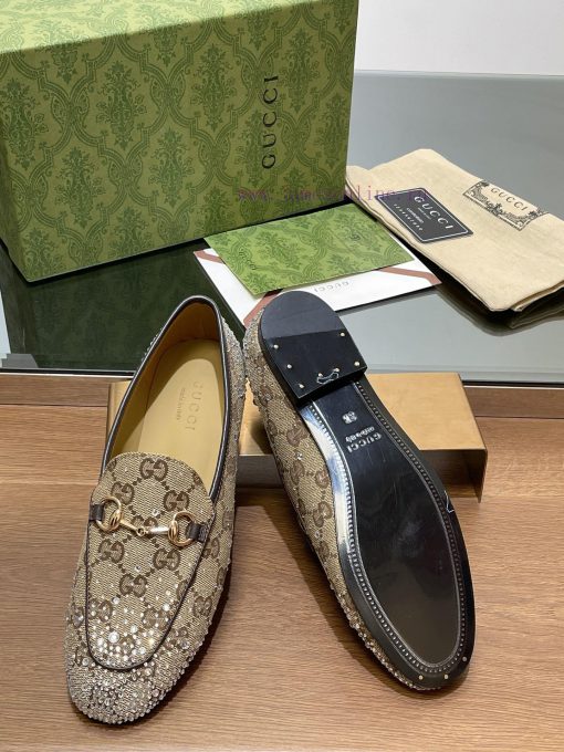 2025 early spring new Gucci Jordaan series multi facet crystal diamond loafers, aiming for ttf5znh5v - Image 10