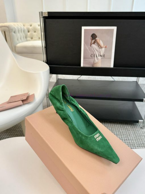 Short and shortMiu Miu 24ss autumn and winter Blok small square toe loafersThis Brock shoe f2j1qh3q9 - Image 3