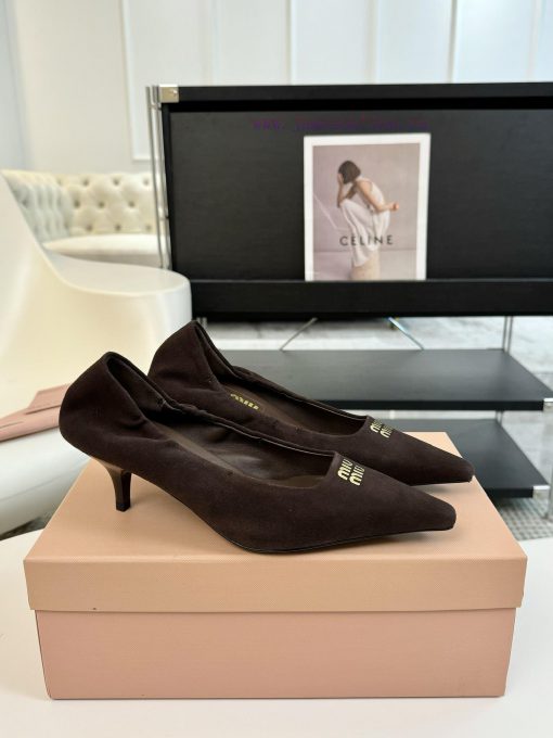 Short and shortMiu Miu 24ss autumn and winter Blok small square toe loafersThis Brock shoe fa7hjfvhl - Image 3