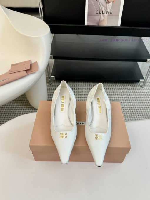 Short and shortMiu Miu 24ss autumn and winter Blok small square toe loafersThis Brock shoe fsqqubsyn - Image 2