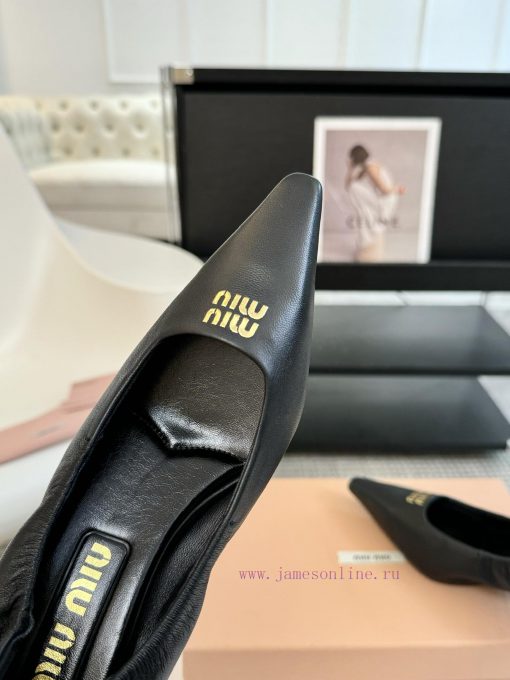 Short and shortMiu Miu 24ss autumn and winter Blok small square toe loafersThis Brock shoe fexo60pzd - Image 6