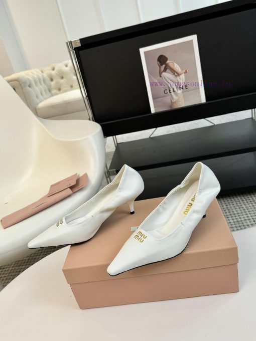 Short and shortMiu Miu 24ss autumn and winter Blok small square toe loafersThis Brock shoe fsqqubsyn - Image 4