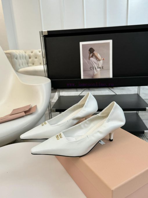 Short and shortMiu Miu 24ss autumn and winter Blok small square toe loafersThis Brock shoe fsqqubsyn - Image 5