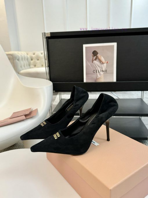 High heelsMiu Miu 24ss autumn and winter Blok small square toe loafersThis Brock shoe featurxlc7hlmp - Image 4