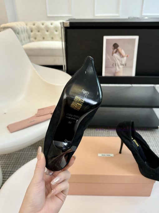High heelsMiu Miu 24ss autumn and winter Blok small square toe loafersThis Brock shoe featurxlc7hlmp - Image 7