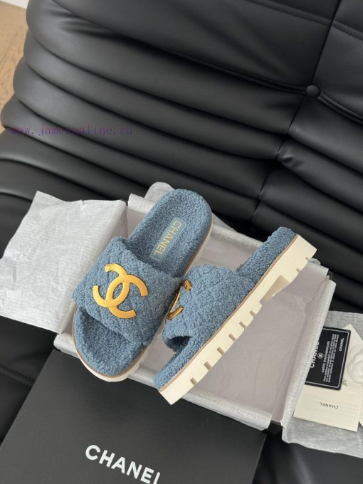 Chanel 24B new fur slippersThis fur mop is really cuteSoft and fluffy fur, comfortable and wbvrf3gvj - Image 3