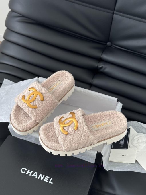 Chanel 24B new fur slippersThis fur mop is really cuteSoft and fluffy fur, comfortable and w887c6c5d - Image 5