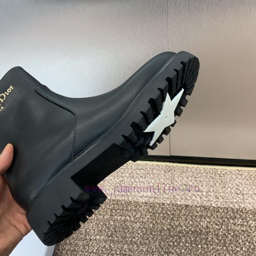 Dior 2024 Autumn/Winter New D-Town Collection Punk Style Low Heel Women's Boots Star Same CD9ct3a273 - Image 3