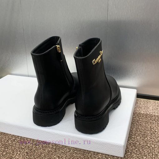 Dior 2024 Autumn/Winter New D-Town Collection Punk Style Low Heel Women's Boots Star Same CD9ct3a273 - Image 7