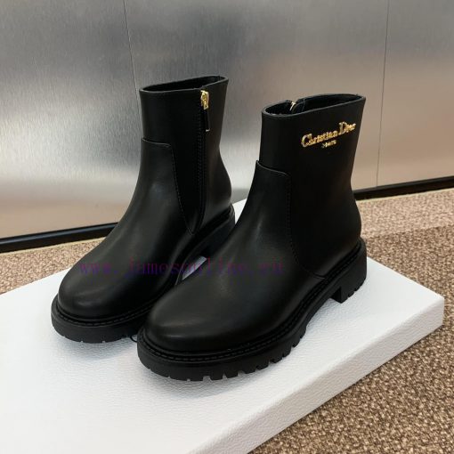 Dior 2024 Autumn/Winter New D-Town Collection Punk Style Low Heel Women's Boots Star Same CD9ct3a273 - Image 8