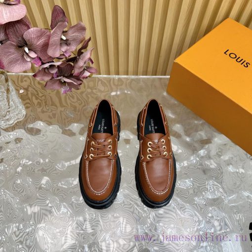 2024 new model 🧡LV  Louis Vuitton 🧡Moon_g  Thick soled loafers——————————The single item madejf3pdk74 - Image 4