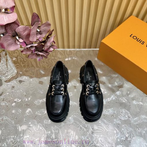 2024 new model 🧡LV  Louis Vuitton 🧡Moon_g  Thick soled loafers——————————The single item madeif59v0gp - Image 4