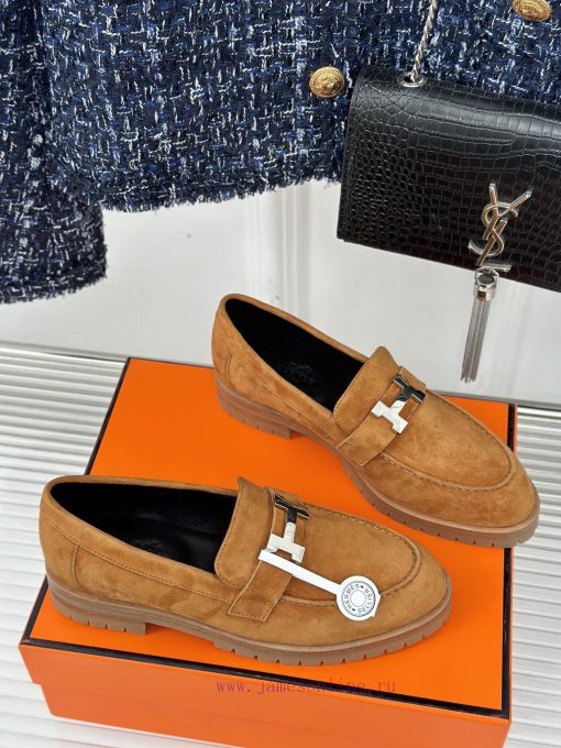 Top versionHermes Classic H-Button loafersSuper versatile shoe design with a delicate and we7k8rvc9t - Image 4