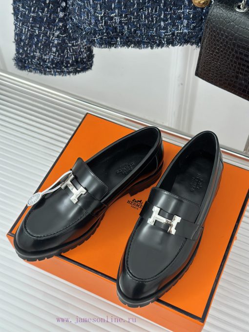 Top versionHermes Classic H-Button loafersSuper versatile shoe design with a delicate and webpolqjwn - Image 3