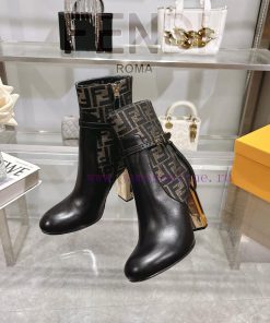 Genuine leather outsole2025 new color 𝙁𝙀𝙉𝘿𝙄 | Delfina leather high-heeled short boots〰 〰    ffn4op3r