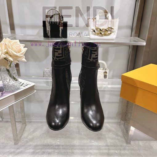 Genuine leather outsole2025 new color 𝙁𝙀𝙉𝘿𝙄 | Delfina leather high-heeled short boots〰 〰    ffn4op3r - Image 3