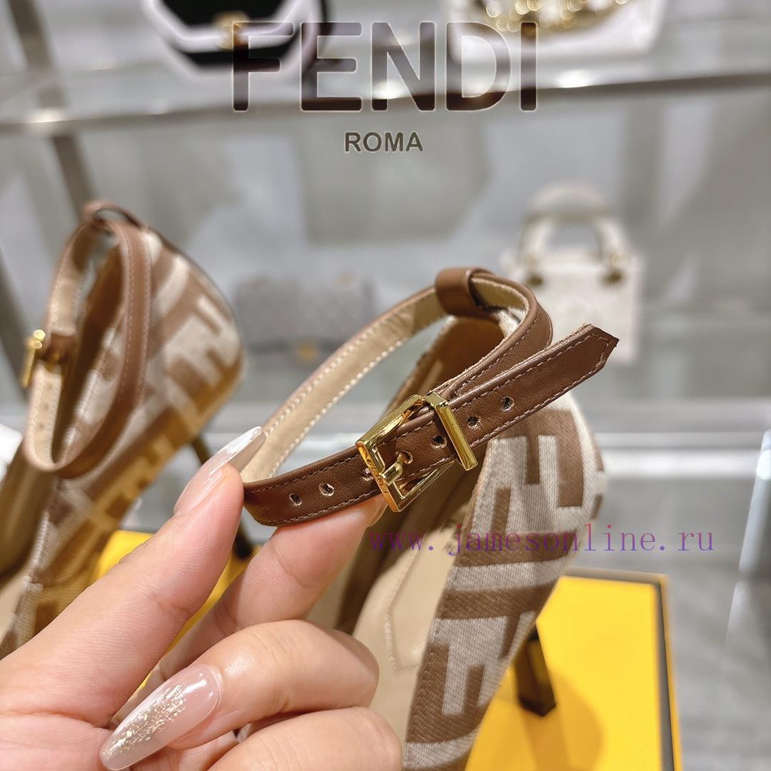 𝐅𝐄𝐍𝐃𝐈 | Fendi 2025 runway new single shoes━━━━━ FENDI━━━━━Fendi's latest popular metal strap6k9t18le - Image 9