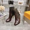 Genuine leather outsole2025 new color 𝙁𝙀𝙉𝘿𝙄 | Delfina leather high-heeled short boots〰 〰    5zyy3crq