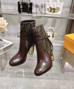 Genuine leather outsole2025 new color 𝙁𝙀𝙉𝘿𝙄 | Delfina leather high-heeled short boots〰 〰    5zyy3crq