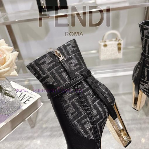 Genuine leather outsole2025 new color 𝙁𝙀𝙉𝘿𝙄 | Delfina leather high-heeled short boots〰 〰    38dh4pgt - Image 9