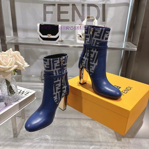 Genuine leather outsoleFendi 2025 new color 𝙁𝙀𝙉𝘿𝙄 | Fendi Delfina leather high-heeled short c0xheygo - Image 3