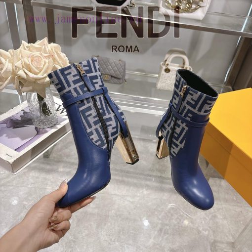 Genuine leather outsoleFendi 2025 new color 𝙁𝙀𝙉𝘿𝙄 | Fendi Delfina leather high-heeled short c0xheygo - Image 7