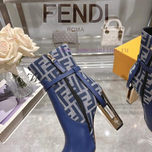 Genuine leather outsoleFendi 2025 new color 𝙁𝙀𝙉𝘿𝙄 | Fendi Delfina leather high-heeled short c0xheygo - Image 9