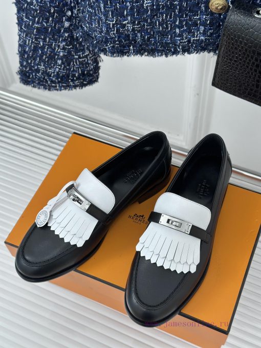 Top versionHerm è s/Herm è s classic fringed Kelly buckle loafersSuper versatile shoe design1bgy8f4a - Image 3