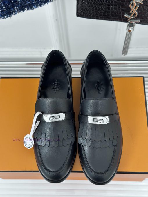 Top versionHerm è s/Herm è s classic fringed Kelly buckle loafersSuper versatile shoe designuewznjdk - Image 5