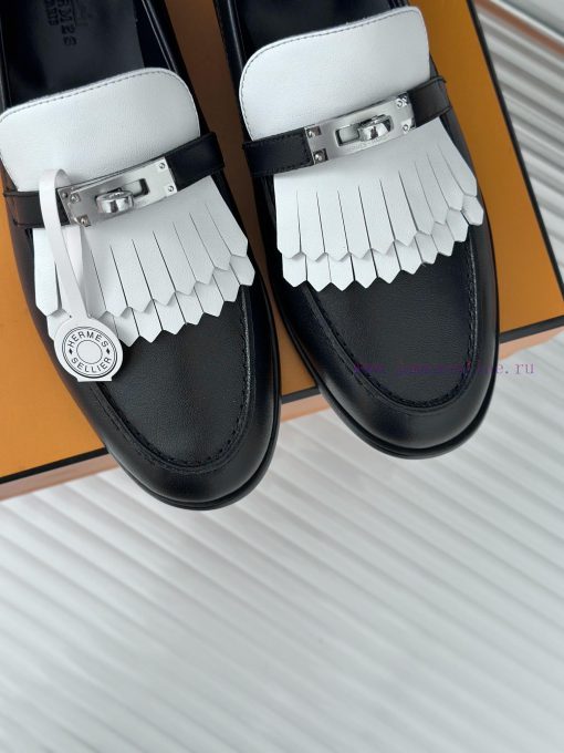 Top versionHerm è s/Herm è s classic fringed Kelly buckle loafersSuper versatile shoe design1bgy8f4a - Image 8